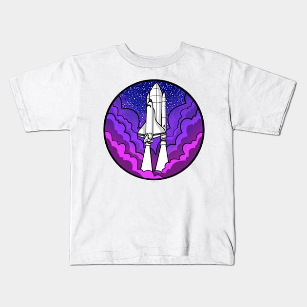 Bisexual Pride Rocket Kids T-Shirt by LivianPearl